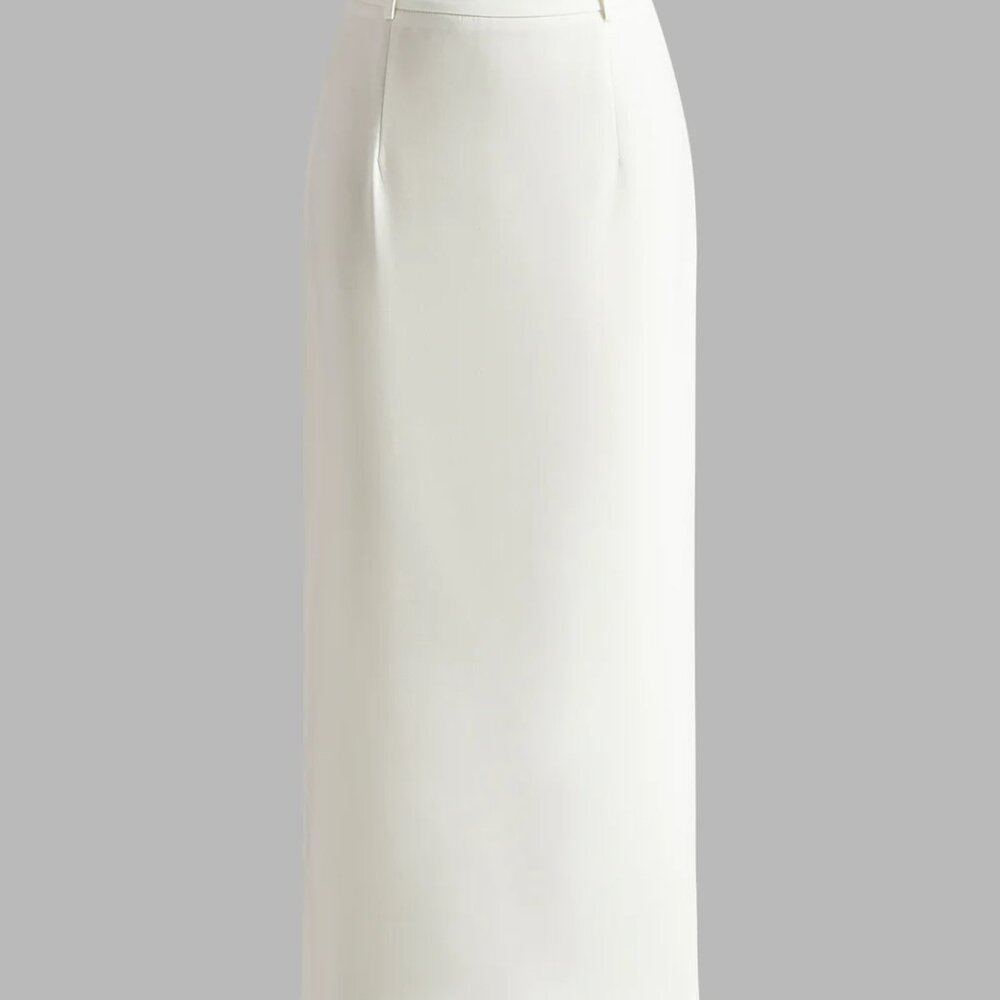 Commense Elegant Slit Back Maxi Skirt Without Belt